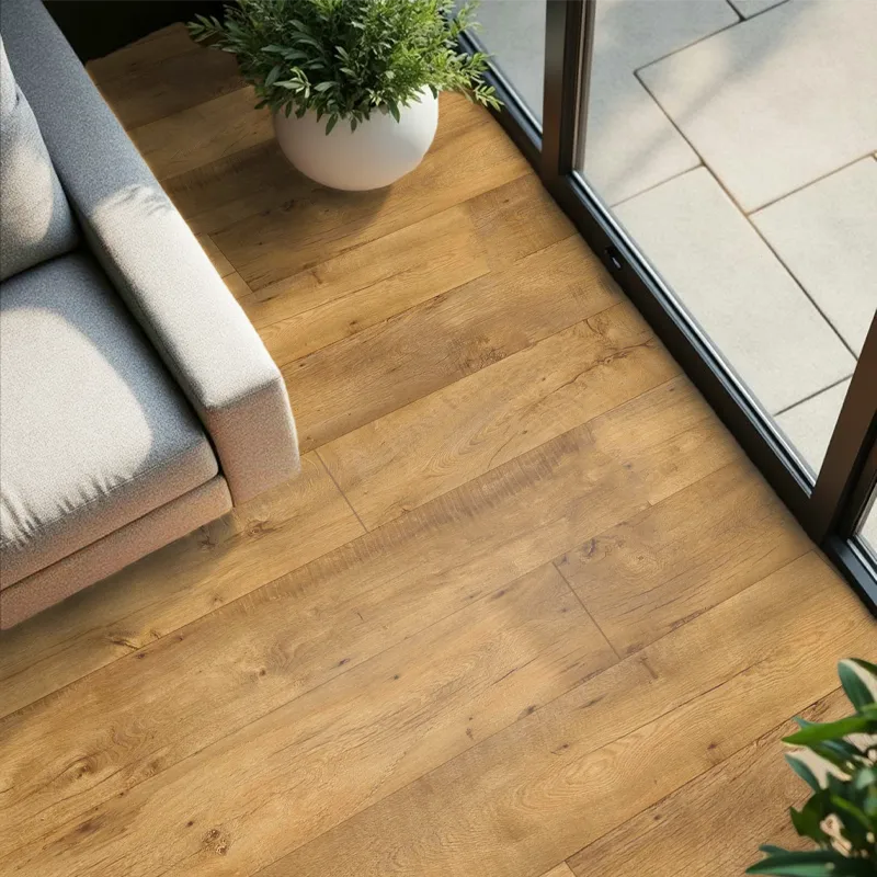 Suelo Vinilico PVC Antideslizante Rustico Dorado