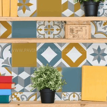 Revestimiento Pared Vinílico Cubo Gris