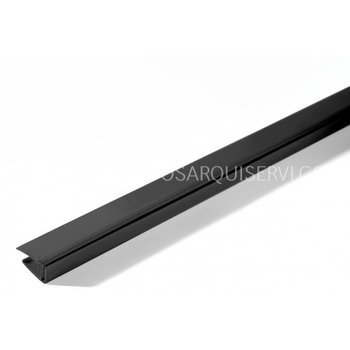 Material para Instalación y Complementos PVC Perfil de acabado de extremidad - Oscuro