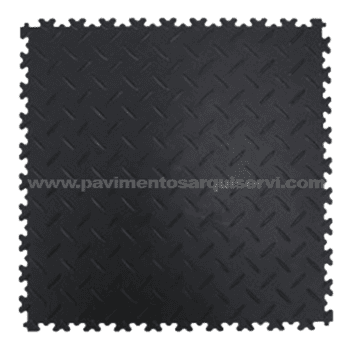 Vinílicos Vinílico Suelo Vinílico Loseta industrial-ECO puzzle negro