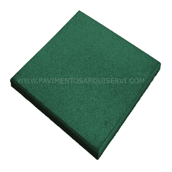 Caucho Macizo Loseta Verde 40MM 0,5X0,5