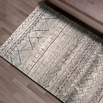 Alfombras 100% Polipropileno HEAT-SET Frisè Alfombra étnica vikinga gris 120x170