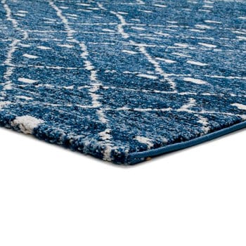 Alfombras 100% Polipropileno HEAT-SET Frisè Alfombra étnico astros azul 60x120