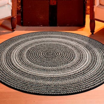 Alfombras 100% Polipropileno Alfombra exterior circular negro