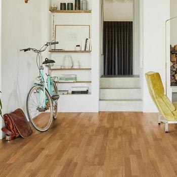 Madera Natural Parquet Roble Sombra 3 Lamas Barniz Mate