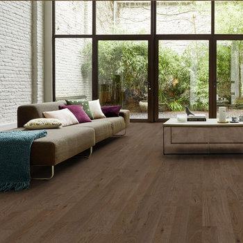 Madera Natural Parquet Roble Roma Marrón 2 Lamas Barniz Mate