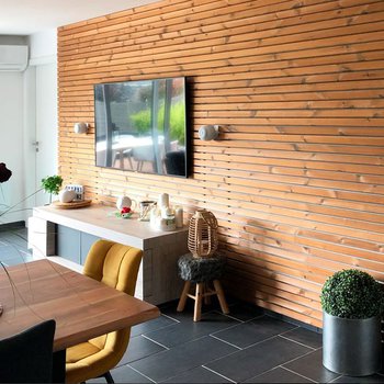 Revestimiento Pared Madera Natural Termopino FacilClip