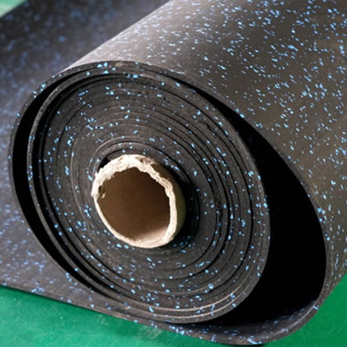 Caucho Macizo ROLLO DE CAUCHO 1,20x20m | 3mm | EPDM | Negro-Azul 15% | Densidad Plus