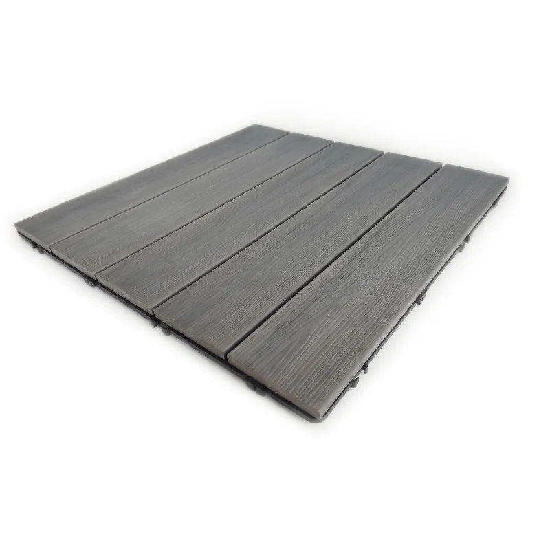 Tarima exterior Tecnológica Losetas Gris Texturada 50x50
