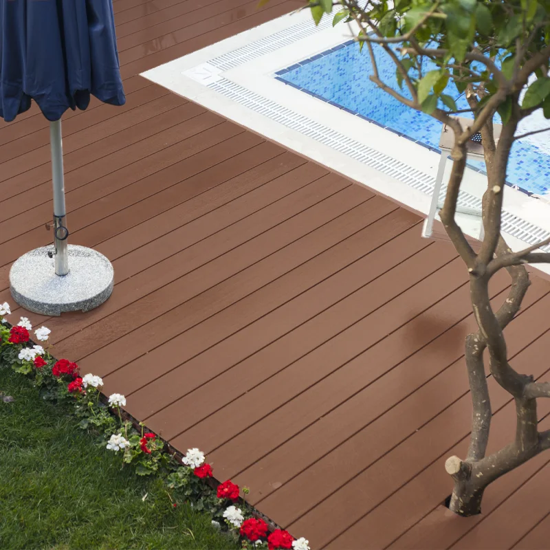 Tarima exterior Tecnológica Madera Marrón Oscuro