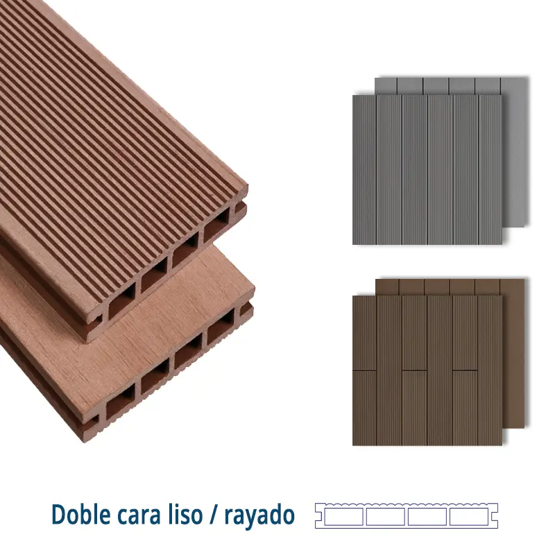 Tarima exterior Tecnológica Tarima Sintética Exterior Teja Nueva Delhi | Reversible, resistente y sin mantenimiento.