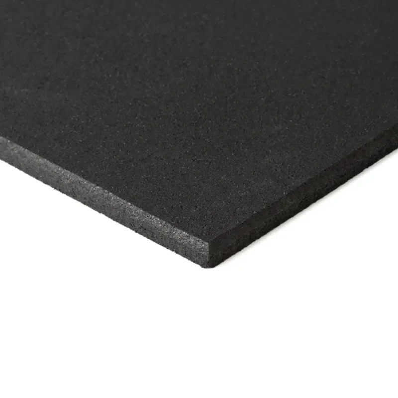 Caucho Macizo Loseta Caucho 1x1 Negro | 10mm | Densidad Plus + | Suelo Gimnasio | Amortiguación