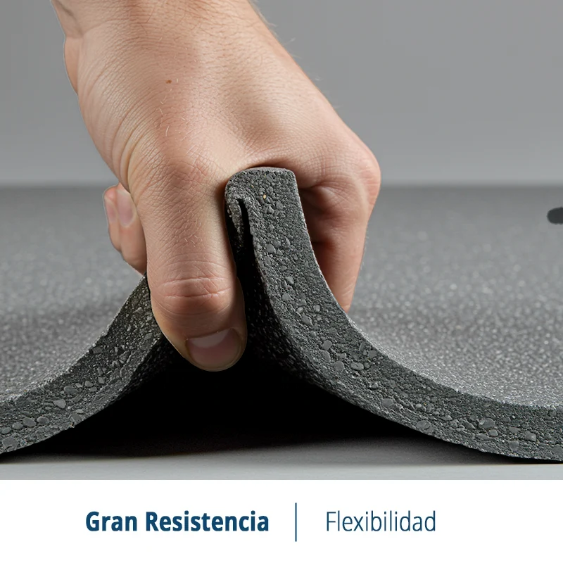 Caucho Macizo LOSETA DE CAUCHO 50x50cm.  |  20mm  |  ALTA DENSIDAD  |  Gris Claro