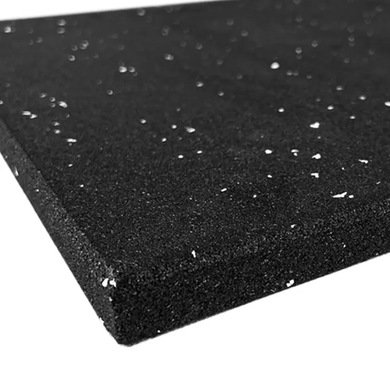 Caucho Macizo LOSETA DE CAUCHO MACIZA 1x1m.  |  10mm  |  ALTA DENSIDAD  |  Negro/Blanco
