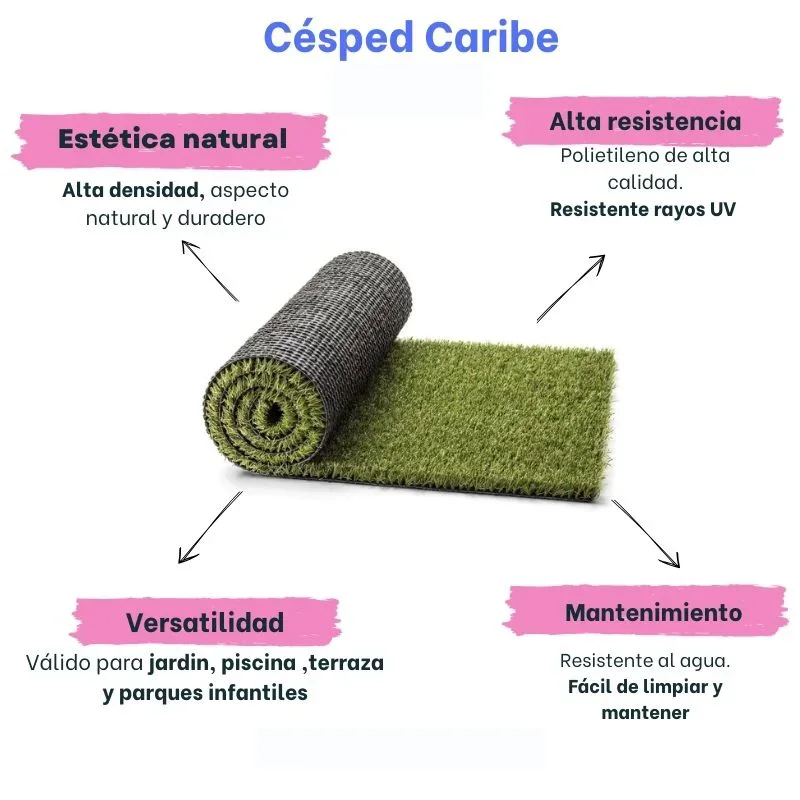 Césped artificial  Césped Caribe 35mm