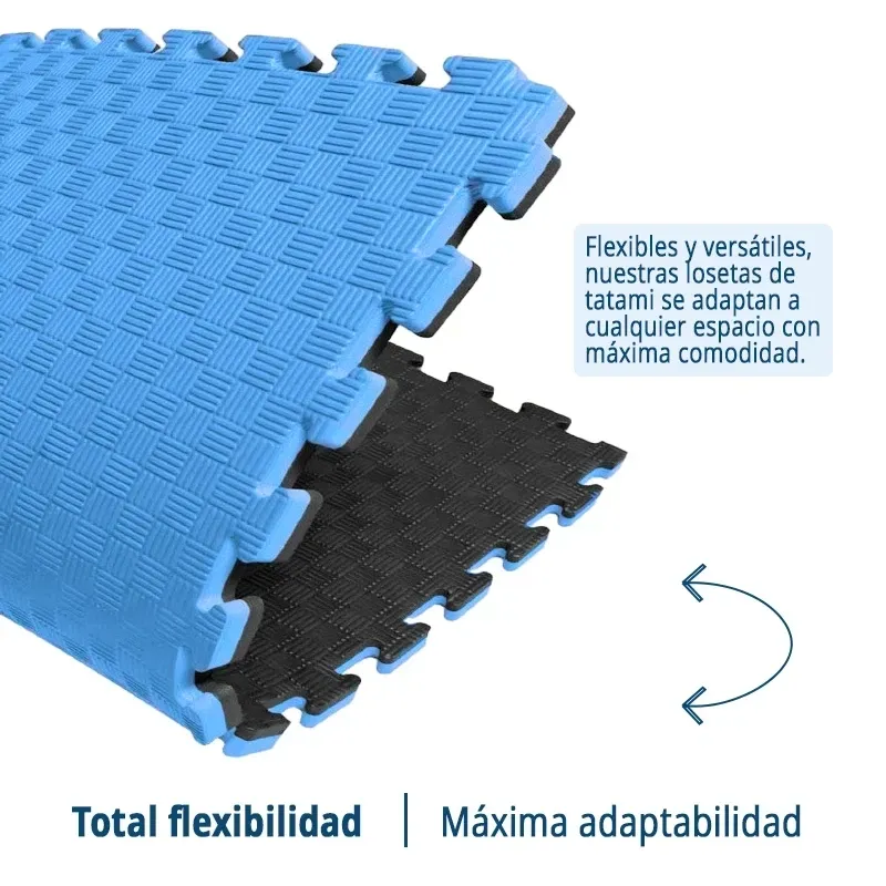 Tatami Etileno Acetato de Vinílo de Alta Densidad Tatami Negro Azul|1x1| 40mm