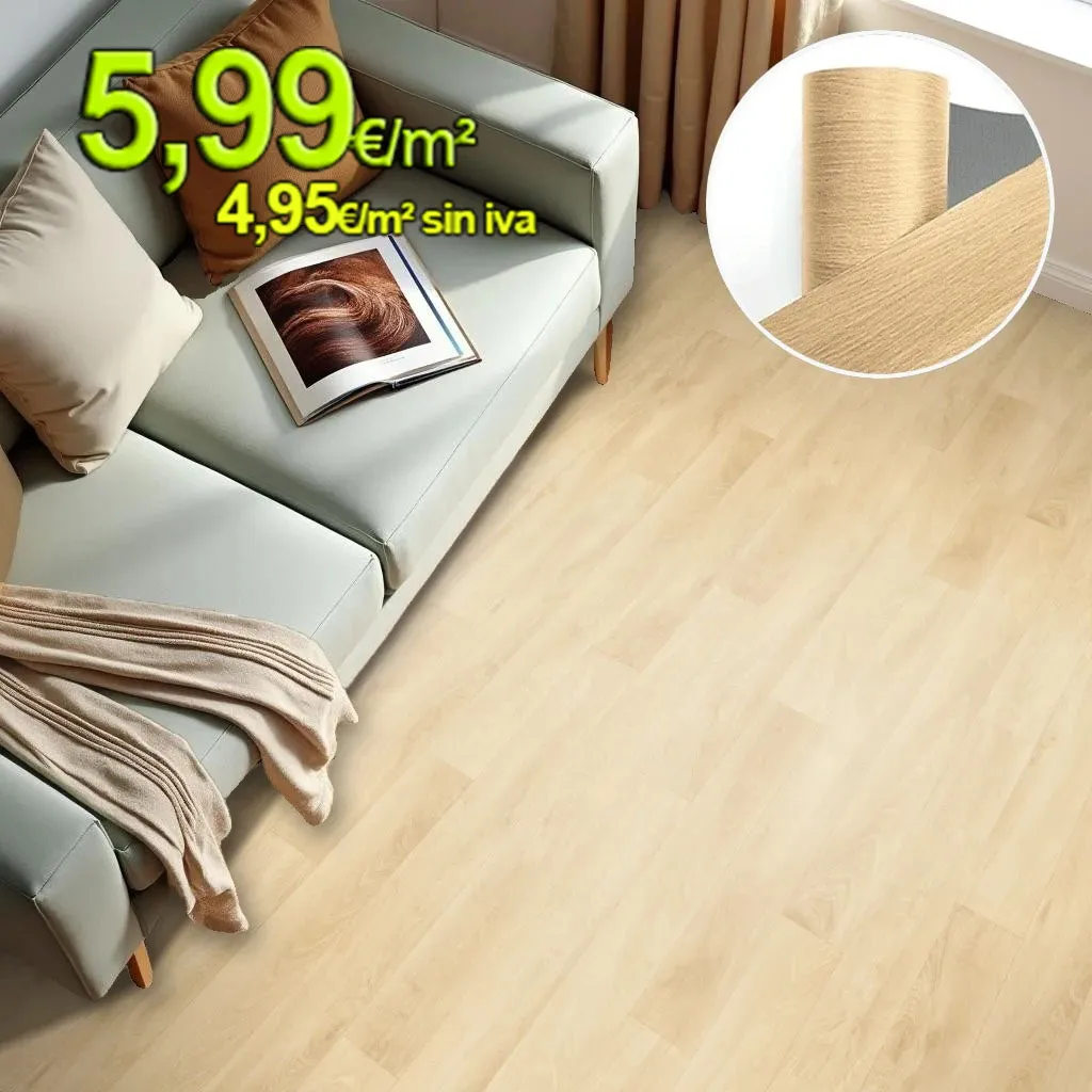 Roble Amanecer 10m² Bobina Suelo Vinílico                         