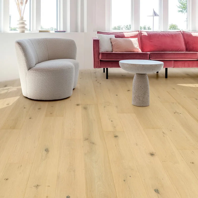 Madera Natural Parquet Roble Blanco Perlado Extra Mate