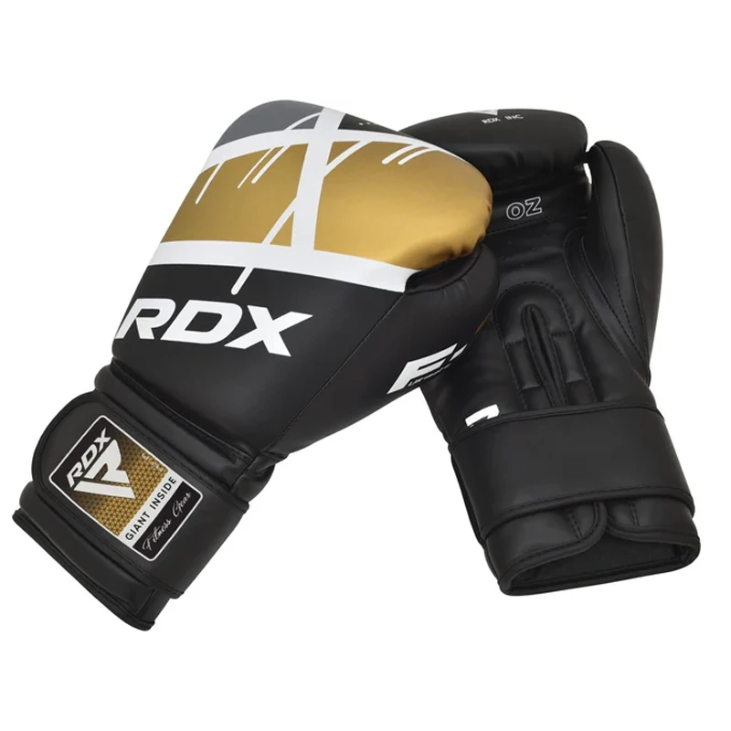 Material para Instalación y Complementos  Guantes de entrenamiento de boxeo RDX F7 Ego 14oz Dorado
