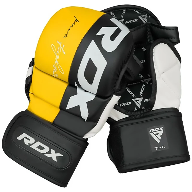 Material para Instalación y Complementos  Guantes de combate MMA RDX T6 Amarillo L