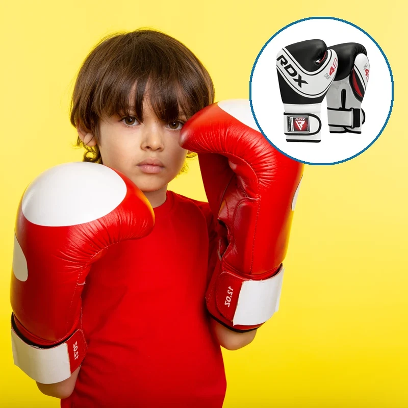 Material para Instalación y Complementos  Guantes de entrenamiento de boxeo Niños RDX 4B Robo 6oz Blanco