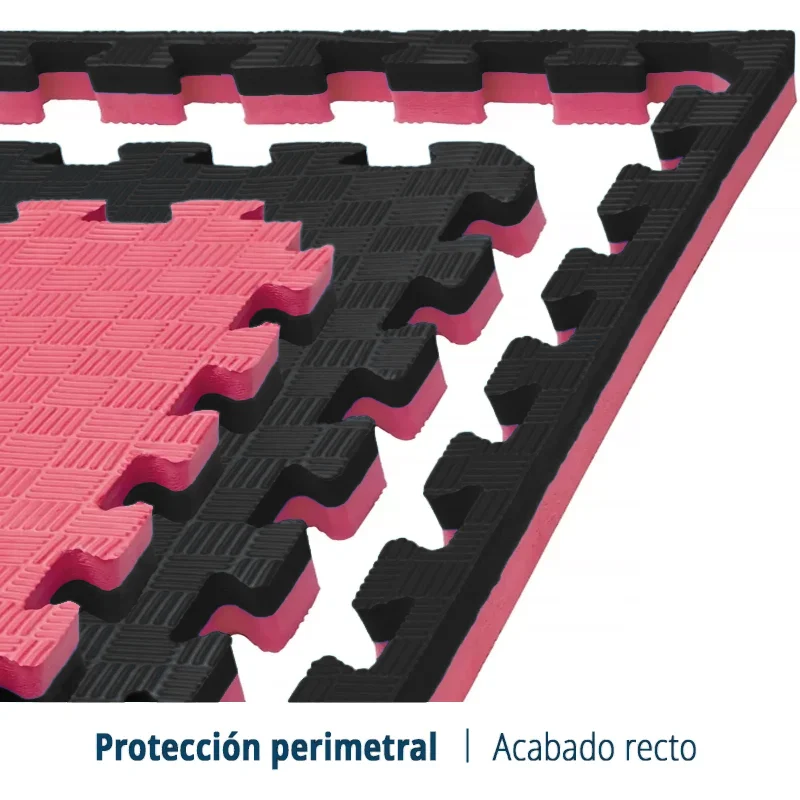 Tatami  Tatami Negro Rojo |1x1| 40mm | Escuelas y Clubs Deportivos | Homologado Ignífugo CEE