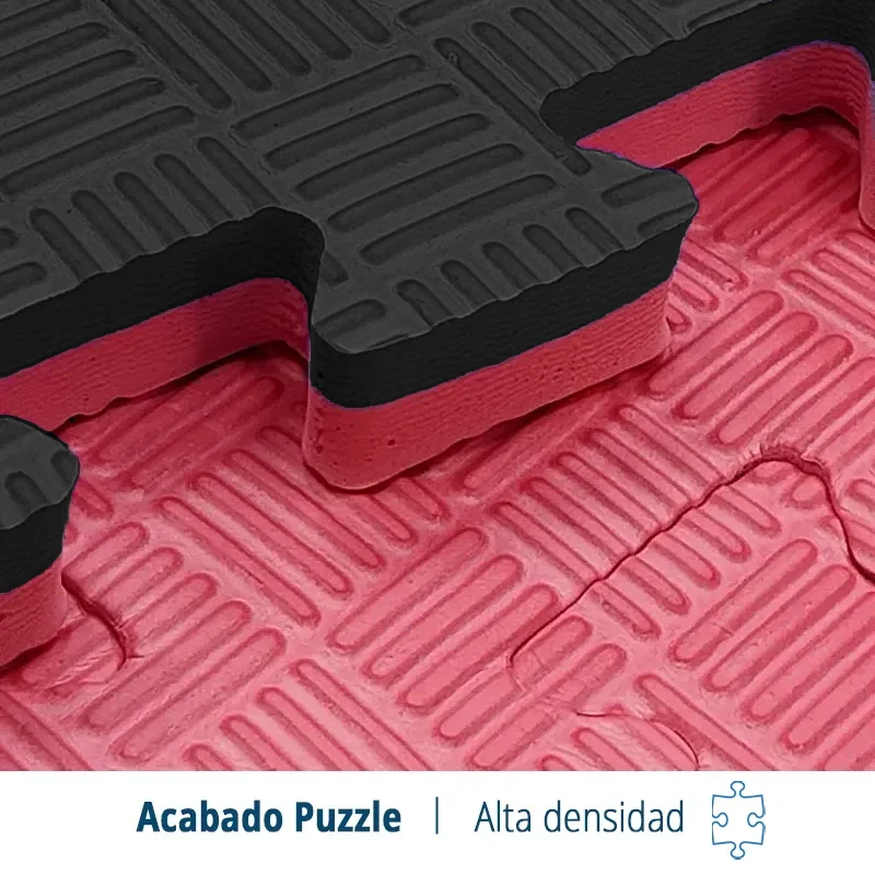 Tatami  Tatami Negro Rojo |1x1| 40mm | Escuelas y Clubs Deportivos | Homologado Ignífugo CEE