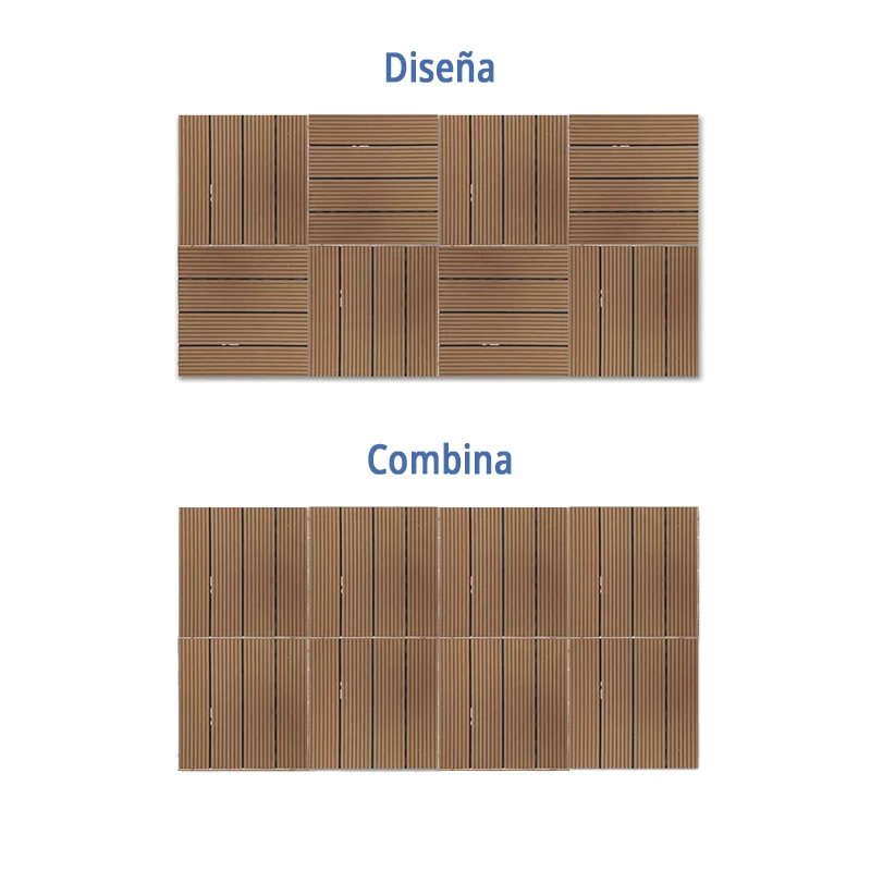 Tarima exterior Tecnológica Losetas Capuccino 30X30 ArquiTech