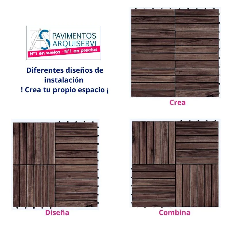 Tarima exterior Tecnológica Losetas Teka 30X30 ArquiTech