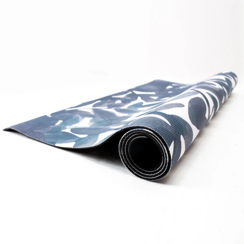 Alfombras 95% PVC + 5% PES Hojas Acuarela Gris Alfombra Vinilica de exterior 120x180