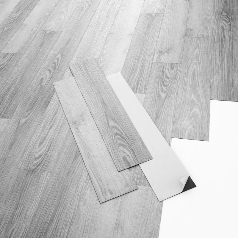 Vinílicos Heterogéneo Suelo de Vinílico Autoadhesivo PVC Roble Gris
