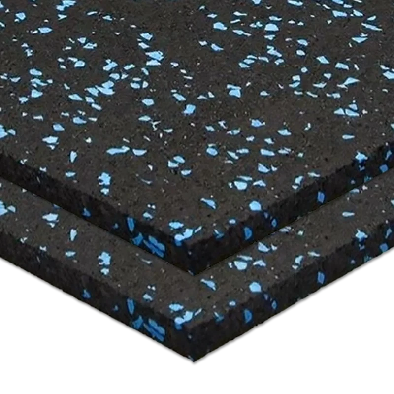 Caucho Macizo LOSETA DE CAUCHO MACIZA 1x1m.  |  10mm  |  ALTA DENSIDAD  |  Negro/Azul
