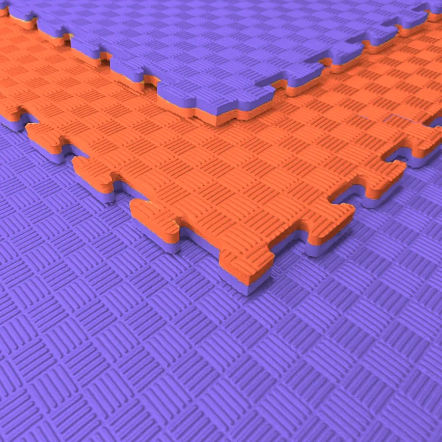 Tatami Etileno Acetato de Vinílo de Alta Densidad Tatami Naranja Lila  |1x1| 20mm
