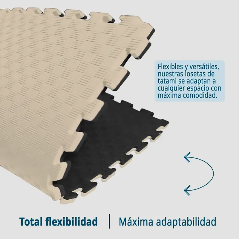 Tatami Etileno Acetato de Vinílo de Alta Densidad Tatami Negro Beige|1x1| 40mm