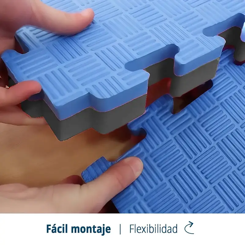 Tatami Etileno Acetato de Vinílo de Alta Densidad Tatami Azul Gris|1x1| 40mm