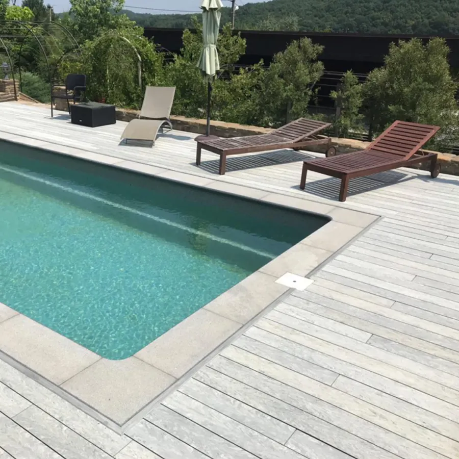 Tarima exterior Tecnológica Tarima Madera Exterior Multicolor Grey| Lama Composite Maciza