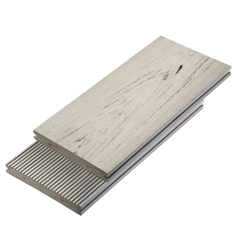 Tarima exterior Tecnológica Tarima Madera Exterior Blanco Humo| Lama Composite Maciza