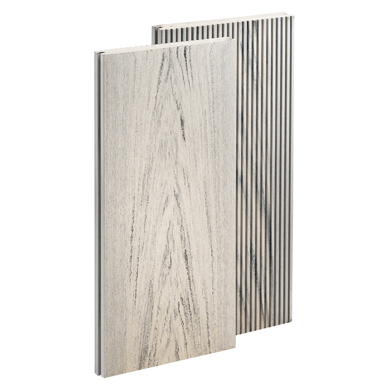 Tarima exterior Tecnológica Tarima Madera Exterior Blanco Humo| Lama Composite Maciza