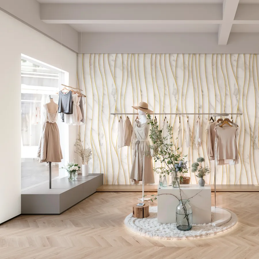 Revestimiento Pared 100% PET Reciclado Lineas Carraca