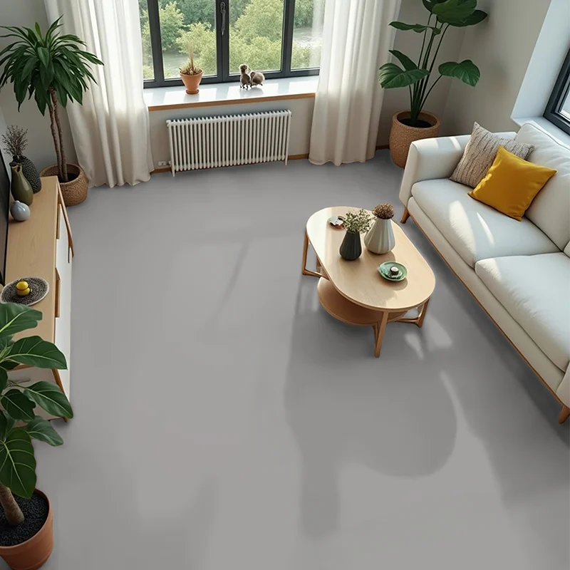 Vinílicos Heterogéneo Suelo Vinílico PVC Rollo Gris Claro Colorful 
