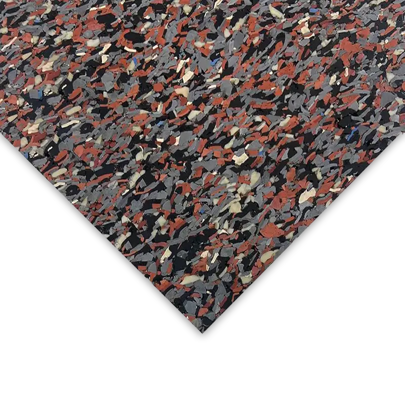 Caucho Macizo ROLLO DE CAUCHO 1,25x8m.  |  8mm  |  DENSIDAD PLUS  |  Gris Multicolor