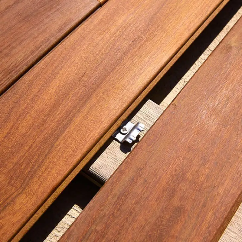 Tarima exterior Maciza exterior Ipe Premium · Grapa Vista