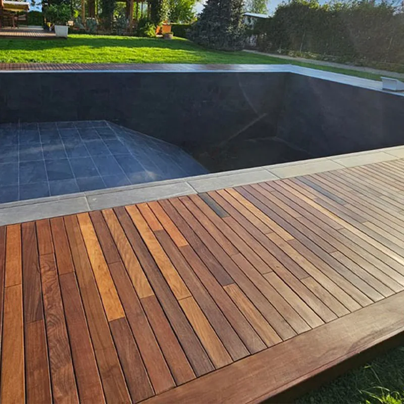 Tarima exterior Maciza exterior Ipe Premium · Grapa Vista