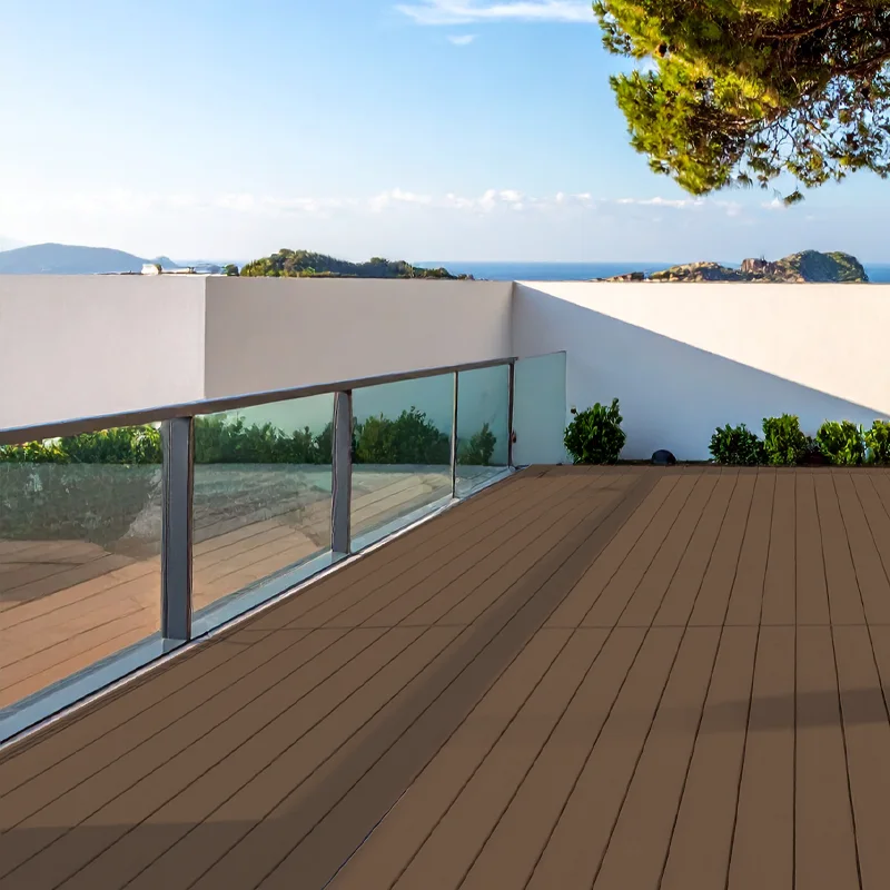 Tarima exterior Tecnológica Marrón Liso/rayado