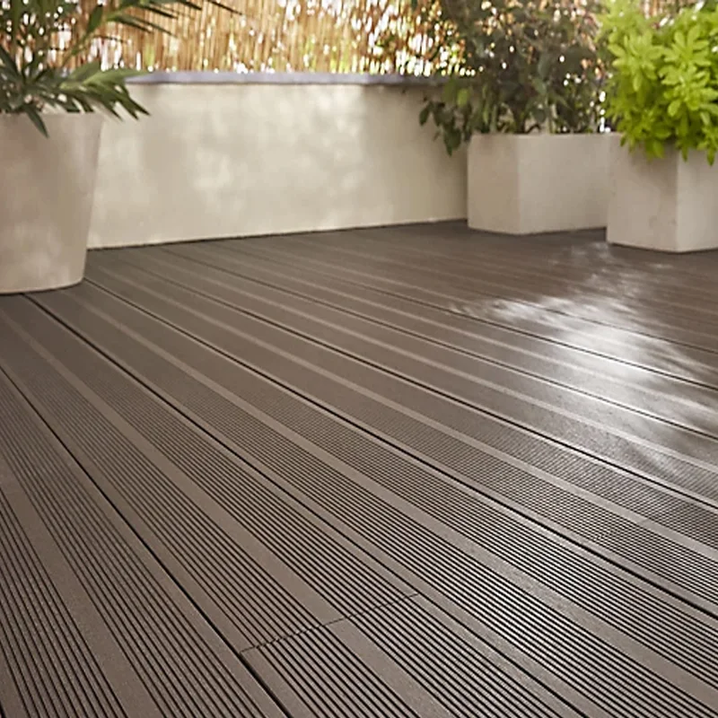 Tarima exterior Tecnológica Marrón Liso/rayado