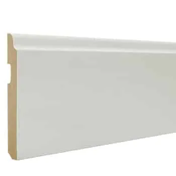 Obras accesorios  GRBarip Rodapié Blanco Pecho Paloma 2250x120x14 MDF con film de PVC Blanco