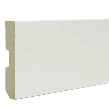 Obras accesorios  GRBarip Rodapié Blanco C/C 2440x80x16 Hidrofugo con film de PVC Blanco