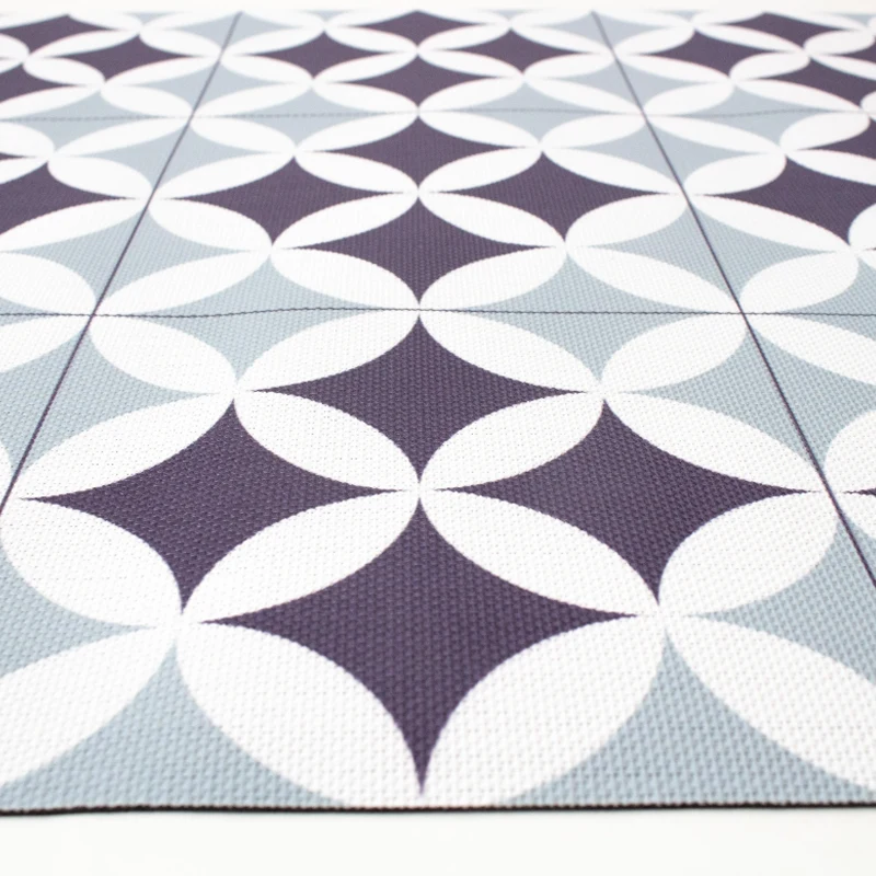 Alfombras 95% PVC + 5% PES Circulos Bicolor Alfombra Vinilica de exterior 60x100