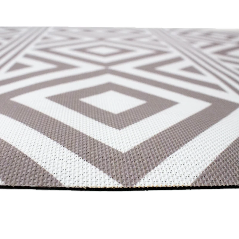 Alfombras 95% PVC + 5% PES Rayas y Rombos Beige Alfombra Vinilica de exterior 160x230