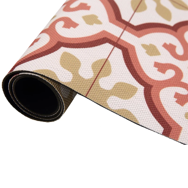 Alfombras 95% PVC + 5% PES Flor Beige Alfombra Vinilica de exterior 60x100